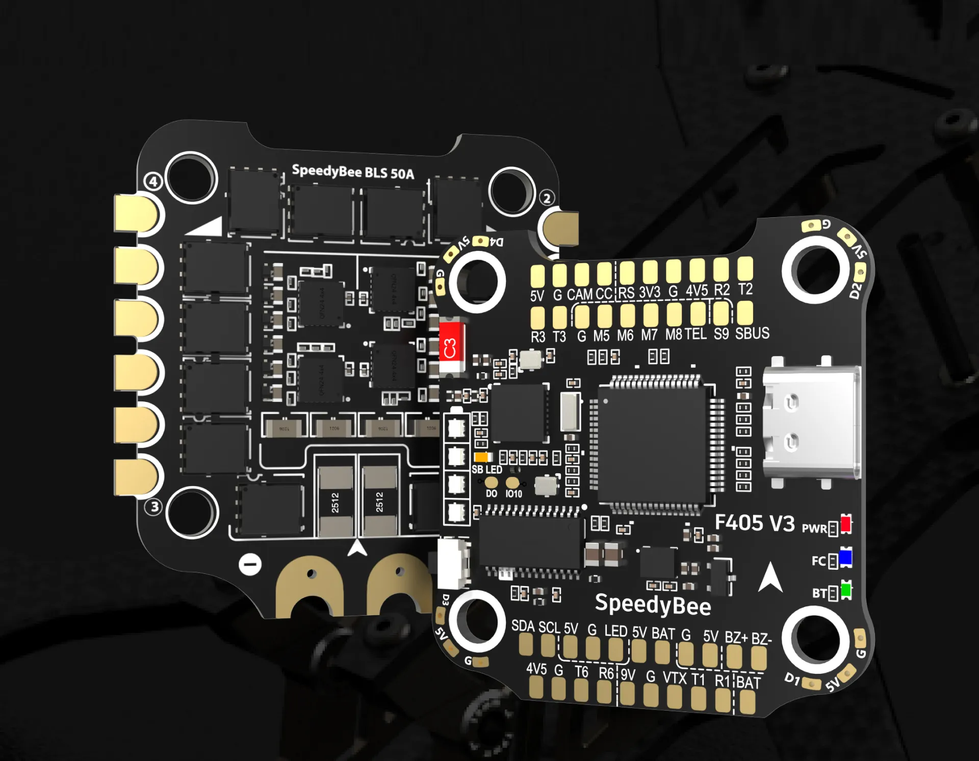 FPV Flytower F405 V3 50A Stack(图12)