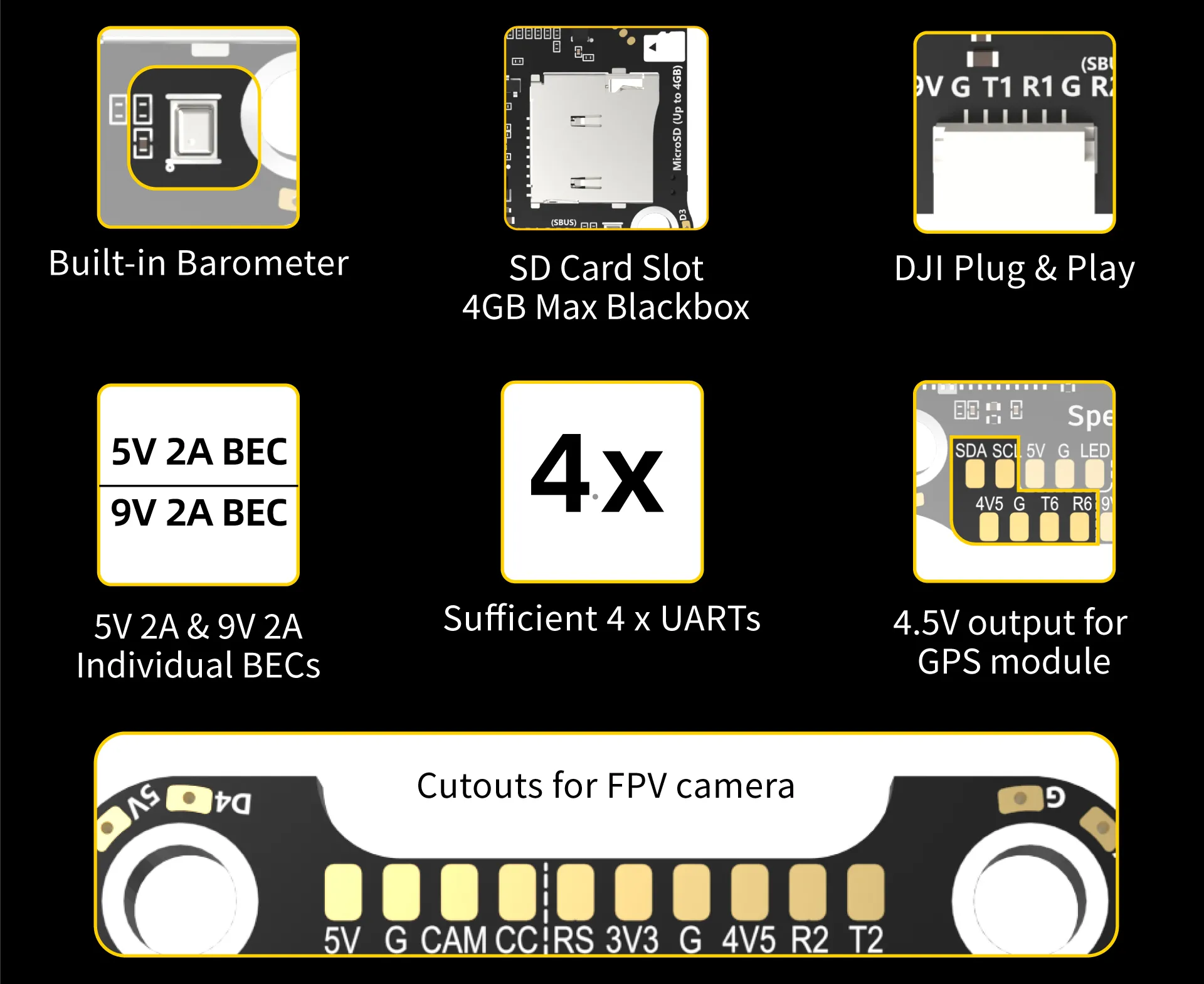 FPV Flytower F405 V3 50A Stack(图5)